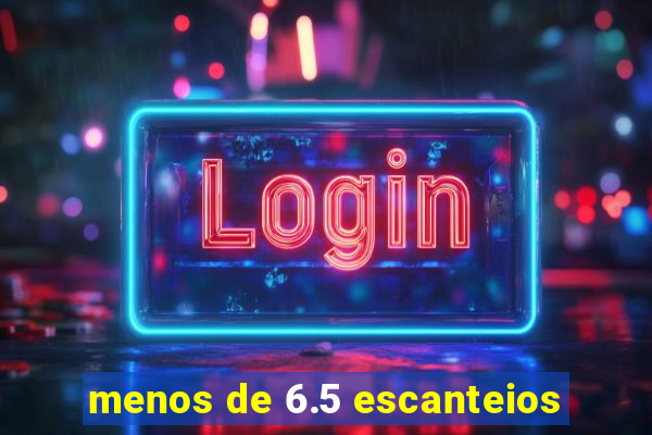 menos de 6.5 escanteios