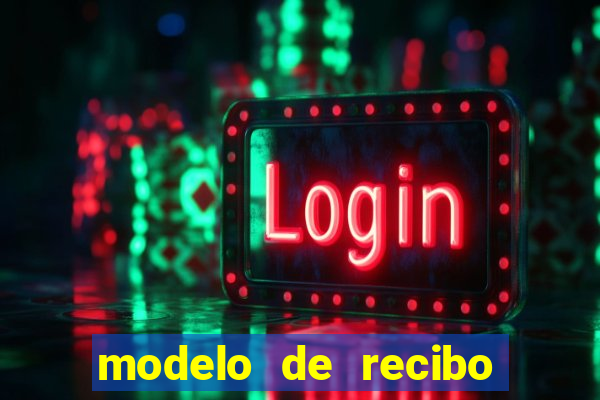 modelo de recibo de pagamento word