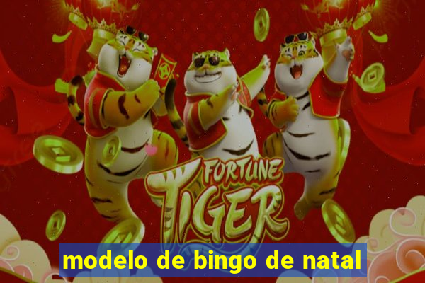 modelo de bingo de natal