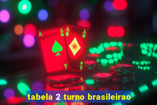 tabela 2 turno brasileirao