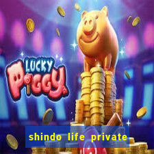 shindo life private server codes