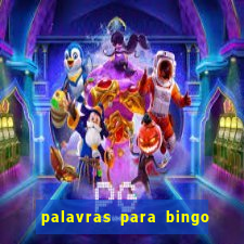 palavras para bingo cha de bebe