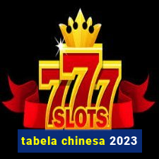 tabela chinesa 2023