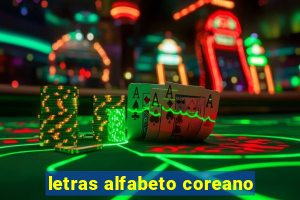 letras alfabeto coreano