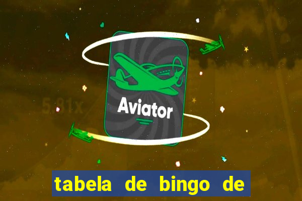 tabela de bingo de 1 a 100